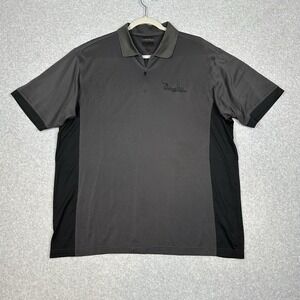 Adidas Shirt Mens L Gray Quarter Zip Performance Polo SPYGLASS HILL PEBBLE BEACH